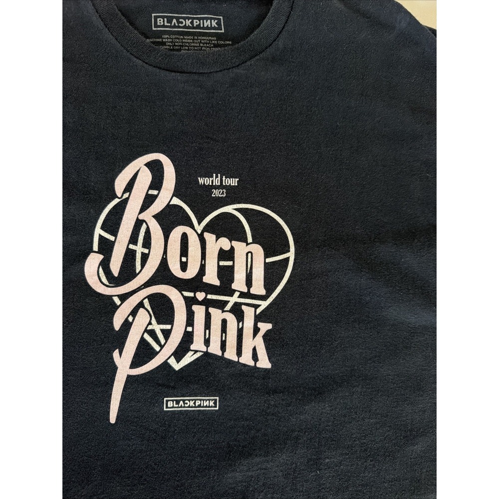 Official Blackpink Born Pink World Tour 2023 Concert T-Shirt Black Men's XL YG